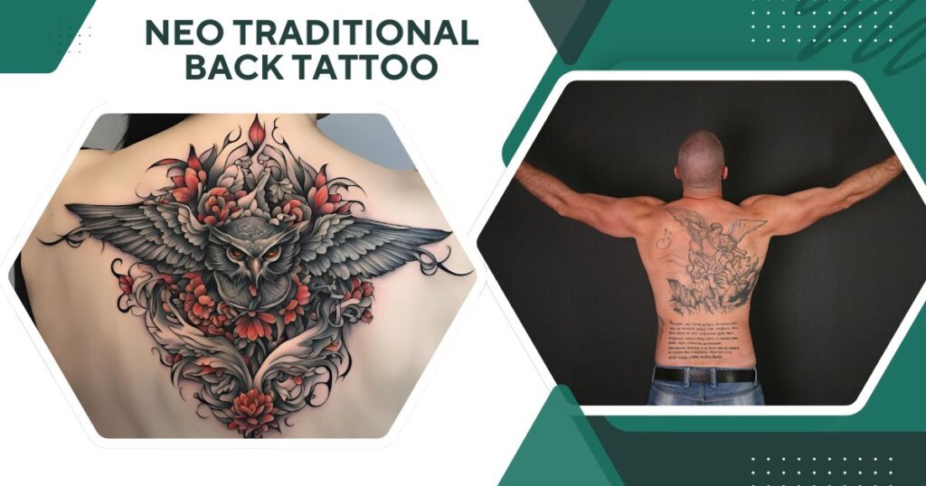 Neo-Traditional-Back-Tattoo