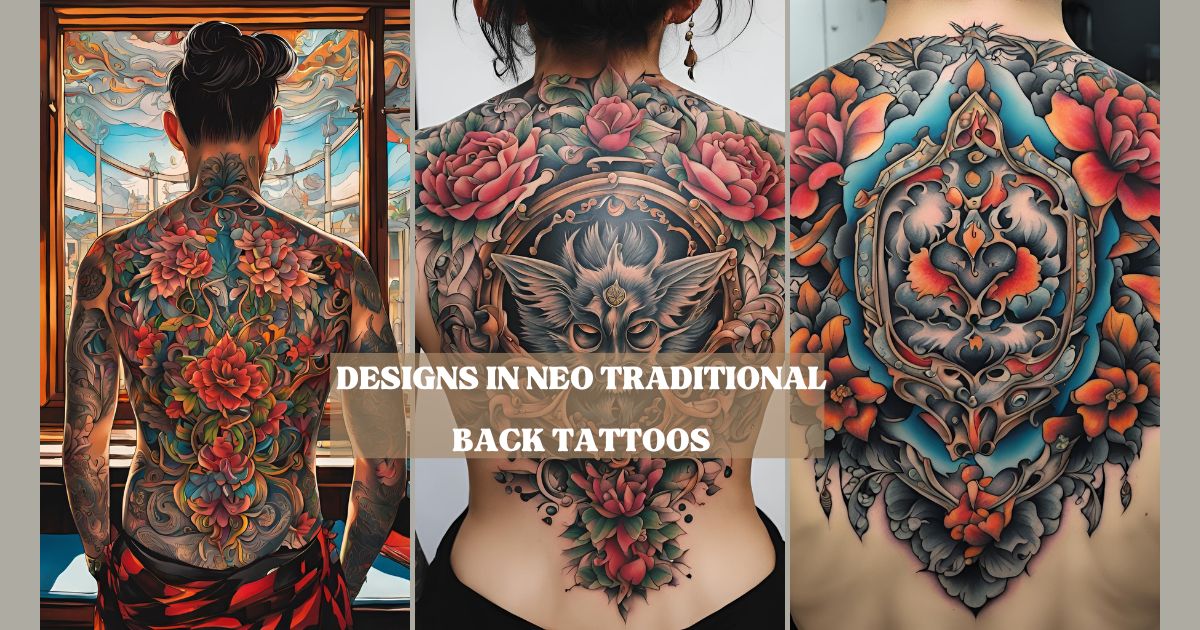 Neo-Traditional-Back-Tattoo